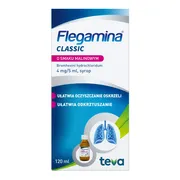 Flegamina, 4 mg/5 ml, syrop o smaku malinowym, 120 ml