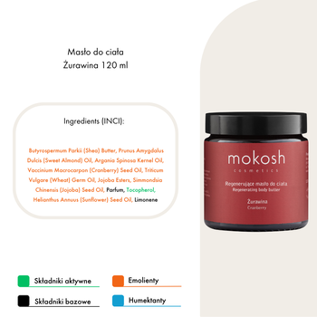 Mokosh, masło do ciała żurawina, 120ml