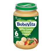 BoboVita, deserek jabłka i banany z kleikiem owsianym, 6m+, 190 g