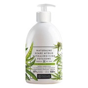 Barwa, Naturalne szare mydło hipoalergiczne, potasowe z konopią, płyn, 450 ml