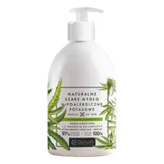 Barwa, Naturalne szare mydło hipoalergiczne, potasowe z konopią, płyn, 450 ml