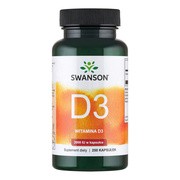 Swanson Witamina D3, 2000 IU, kapsułki, 250 szt.