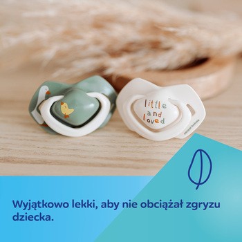 Canpol Babies, smoczek silikonowy Light touch 6-18 m symetryczny Goose, 2 szt.