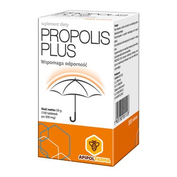 Propolis Plus, tabletki, bez cukru, 100 szt.