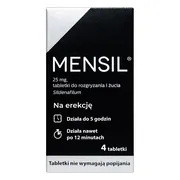 Mensil, 25 mg, tabletki do rozgryzania, żucia, 4 szt.