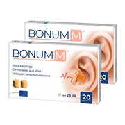 Zestaw 2 x 20 szt. Bonumm, wkładki przeciwhałasowe