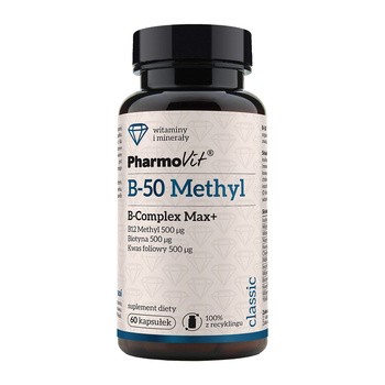 Pharmovit B-50 Methyl B-Complex Max+, kapsułki, 60 szt.