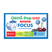 Denti-Pop Uczeń Focus, lizaki, smak wiśniowo-jagodowy, 40 szt.
