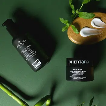 Orientana, krem przeciwzmarszczkowy dla mężczyzn, bambus i żeń-szeń, 50 ml