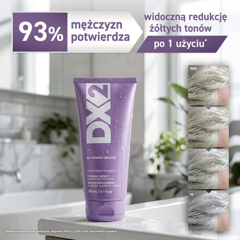 DX2, szampon nawilżająco-tonujący do włosów siwych, 150 ml