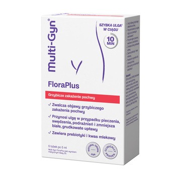 Multi-Gyn FloraPlus, żel dopochwowy w tubkach, 5 sztuk