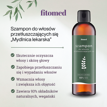 Fitomed, szampon ziołowy do włosów przetłuszczających się "Mydlnica lekarska", 250 g