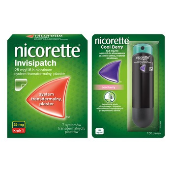 Nicorette Invisipatch, 25 mg/16 h, plastry transdermalne, 7 szt.