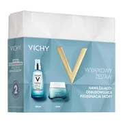 Zestaw Vichy Mineral 89, Booster wzmacniająco-nawilżający, 50 ml + Krem nawilżająco-odbudowujący 100h bogaty, 50 ml