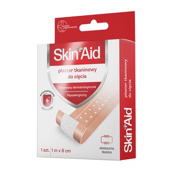 Skin Aid, plaster tkaninowy do cięcia, 6 cm x 1 m, 1 szt.