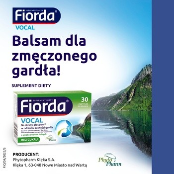 Fiorda Vocal, pastylki do ssania, smak owoce leśnie, 30 szt.