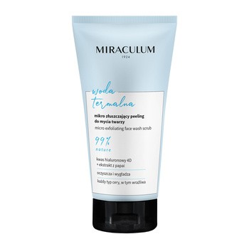 Miraculum Woda Termalna, mikrozłuszczający peeling do mycia twarzy, 150 ml