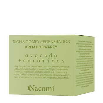 Nacomi Avocado Rich & Comfy Regeneration, krem do twarzy, 40ml