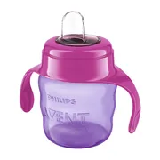 Avent Classic, kubek niekapek z ustnikiem, fioletowo-różowy, 6 m+, 200 ml, 1 szt.