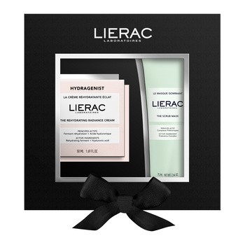 Zestaw Lierac, nawilżający krem rozświetlający Hydragenist 50 ml + maska 75 ml