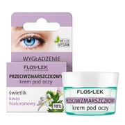 Flos-Lek Laboratorium, przeciwzmarszczkowy krem pod oczy świetlik i kwas hialuronowy, Wygładzenie, 15ml