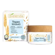 Bielenda, Vegan Muesli, Pszenica + Owies + Mleczko Kokosowe, krem nawilżający, 50 ml
