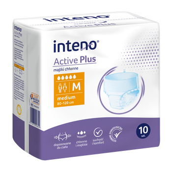 Inteno Active Plus, majtki chłonne, rozmiar M, 10 szt.