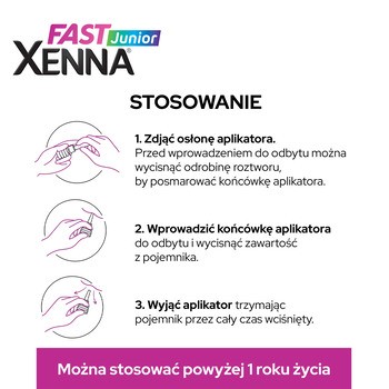 Xenna Fast Junior, mikrowlewka doodbytnicza, 5 g x 6 szt.
