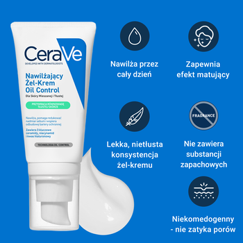 CeraVe Oil Control, nawilżający żel-krem, 52 ml