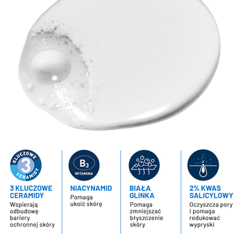 CeraVe, żel myjący przeciw niedoskonałościom, 473 ml