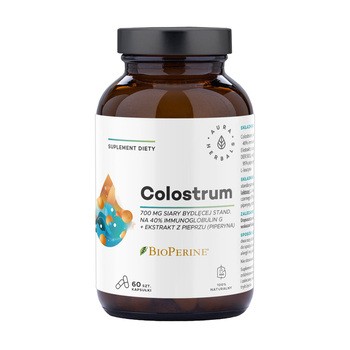 Aura Herbals Colostrum 700 mg + BioPerine, kapsułki twarde, 60 szt.