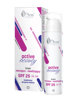 AVA Active Beauty, krem matująco-nawilżający SPF25, 50 ml