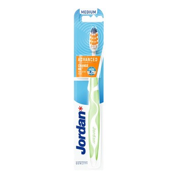 Jordan Advanced, szczoteczka do zębów,  średnia (medium), 1 szt.