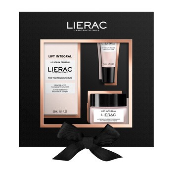 Zestaw Lierac Lift Integral, serum napinające, 30 ml + ujędrniający krem na dzień, 20 ml + liftingujący krem pod oczy, 7,5 ml