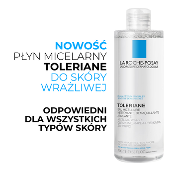 La Roche-Posay Eau Micellaire Toleriane, płyn micelarny dla skóry wrażliwej, 400 ml