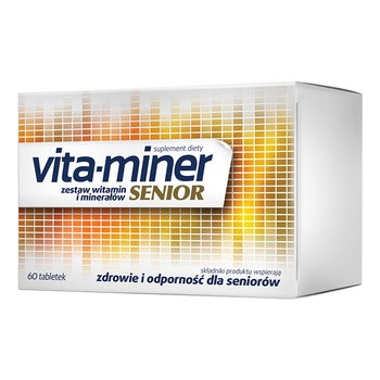 Vita-miner Senior, drażetki dla osób po 50 roku życia, 60 szt.