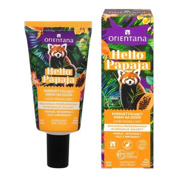 Orientana Hello Papaja, krem energetyzujący do twarzy na dzień, 40 ml