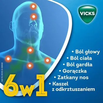 Vicks AntiGrip Complex (SymptoMed Cytryna), proszek do sporządzania roztworu doustnego, 10 saszetek