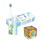 Zestaw Vitammy, szczoteczka soniczna Smile Krokodyl + gra Dodo Memo Dinozaur, 1 szt.