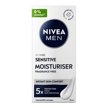 Nivea Men Sensitive, łagodzący krem nawilżający, 75 ml