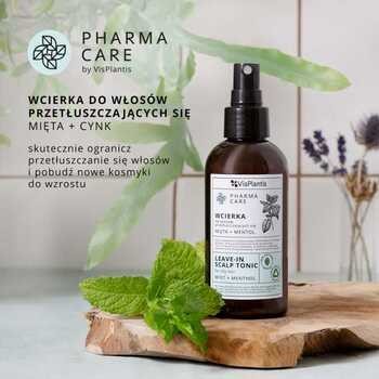 Vis Plantis Pharma Care, wcierka do włosów przetłuszczających się, mięta + mentol, 150 ml