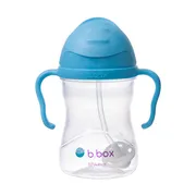 B.BOX, bidon dla dzieci, kubek niekapek ze słomką, borówkowy, 6 m+, 240 ml