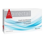 Apirectal, czopki doodbytnicze z kwasem hialuronowym i propolisem, 10 szt.