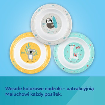 Canpol Babies Exotic Animals, miska z przyssawką z melaminy, 1 szt.