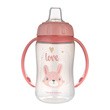 Canpol Babies, kubek treningowy Cute Animlas, 320 ml, róż, 1 szt.