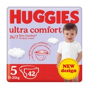 Huggies Ultra Comfort 5, pieluchy jednorazowe (11-25 kg), 42 szt.