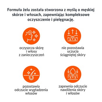 Enilome Men, żel pod prysznic 3w1, 200 ml