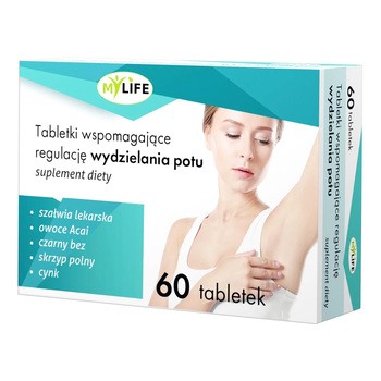 My Life, Tabletki wspomagające regulację wydzielania potu, tabletki, 60 szt.