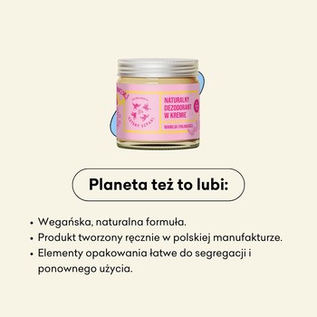 Mydlarnia 4 Szpaki Wanilia i Palmaroza, delikatny dezodorant w kremie, 60 ml