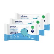 Zestaw 3x Pikabu Baby Care, chusteczki nawilżane Water, 64 szt.